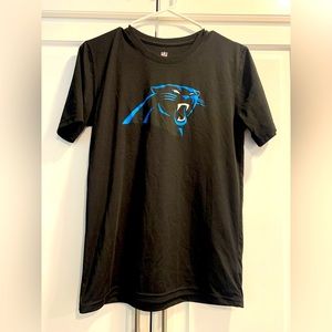 black polyester panthers size large 14/16 t-shirt
